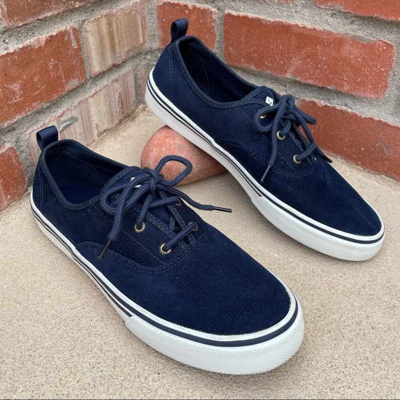 Sperry Women’s Crest CVO Corduroy Navy Sneakers Sz 11 - Picture 3 of 9